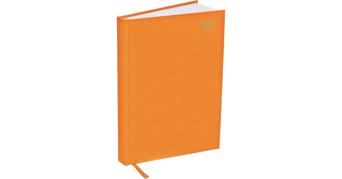 Diary 2025 A5 Page-A-Day Blue & Orange Blocks Des 6 (432905)