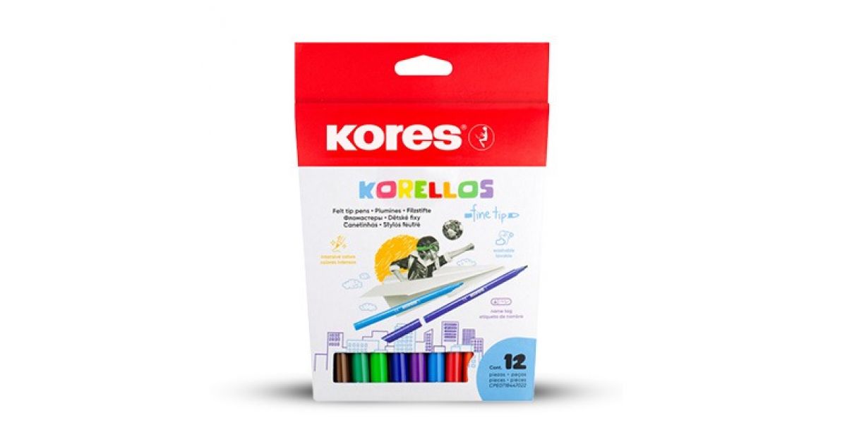 Kores Korellos PEN Felt Tip Pk12 (29013)*104677*
