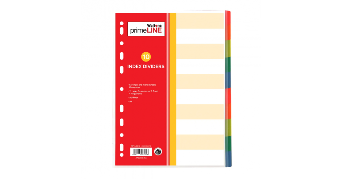 Primeline INDEX A4 PP Tab 10