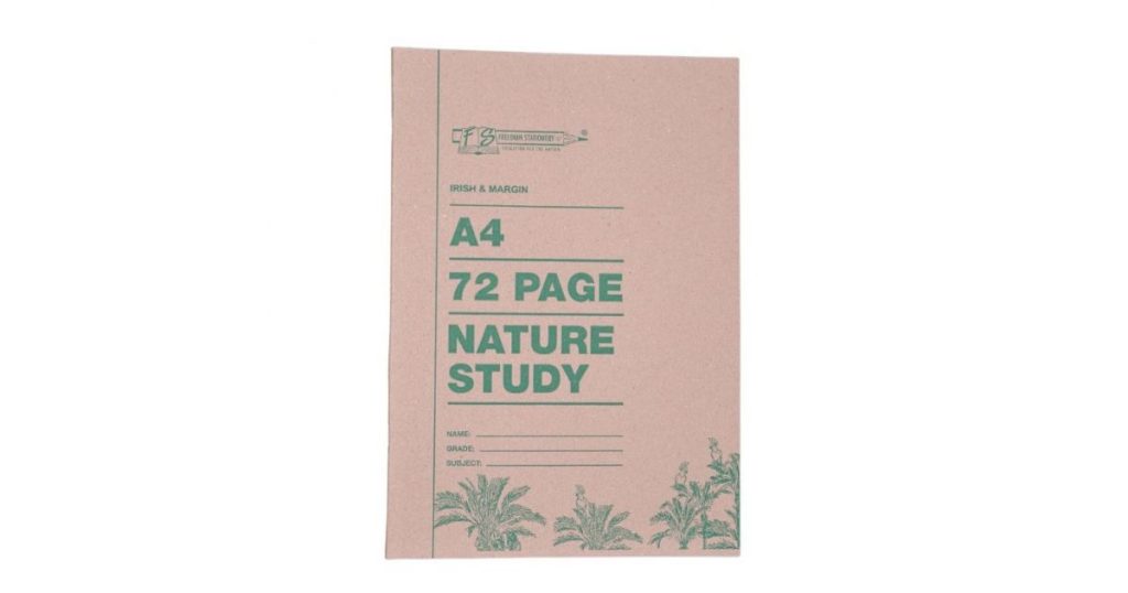 A+ Exercise BOOK A4 72pg Nature Study Irish Ruled