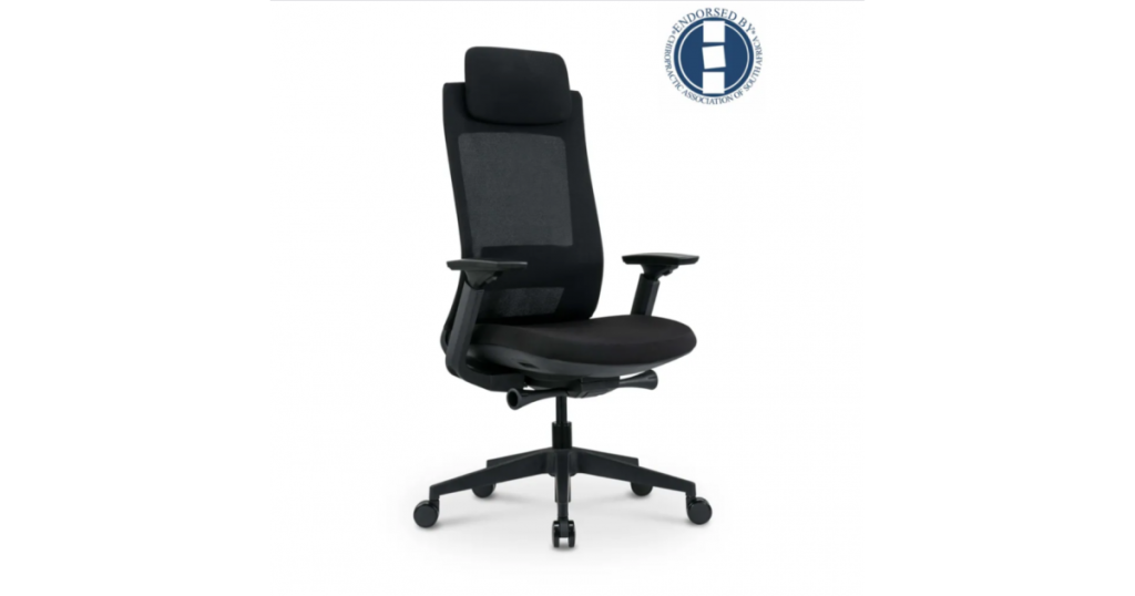 Bene Highback Operator Chair With Headrest Black (EVI-KAY03)*546747*