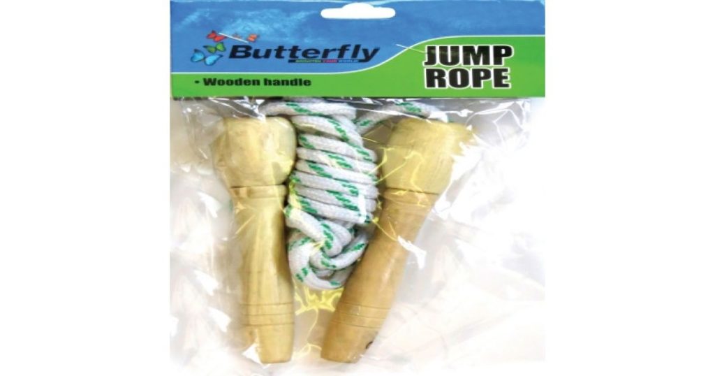 Butterfly JUMPING ROPE Wooden Handle 2m (WOOD016)*34337*
