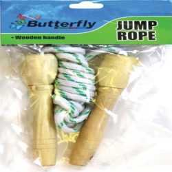 Butterfly JUMPING ROPE Wooden Handle 2m (WOOD016)*34337*