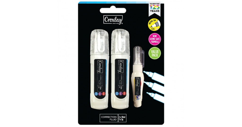 Croxley CORRECTION Pen 2x12ml & 1x4ml (COR8124)