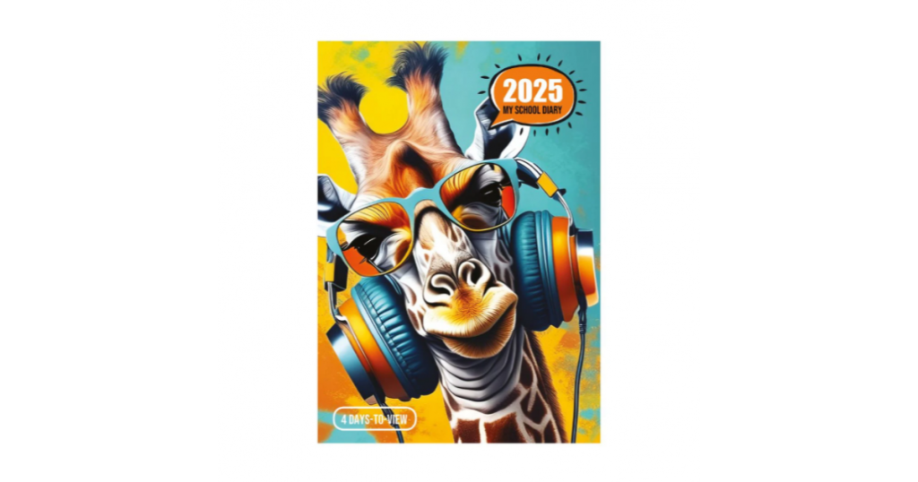 Diary 2025 A5 4 Days-To-View Giraffe (SAD30)