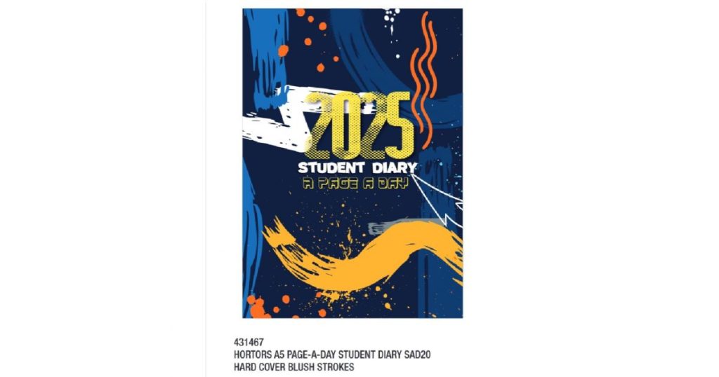 Diary 2025 A5 Page-A-Day Brush Stroke (SAD20)