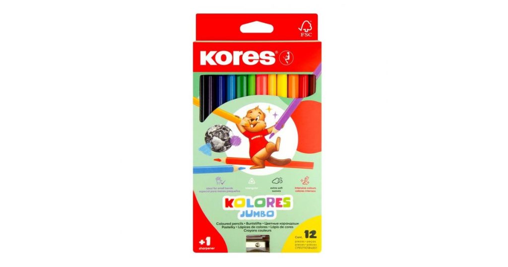 Kores Kolores COLOUR PENCIL Triangular Jumbo Pk12 (93512)
