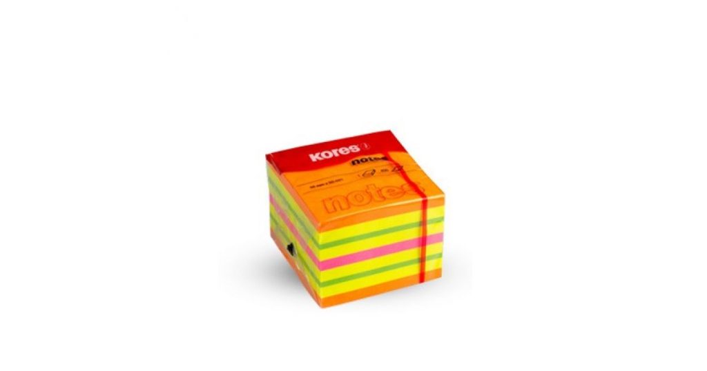 Kores NOTES Neon Summer Cubo 50X50 Sheets 400 (48460)*104690*