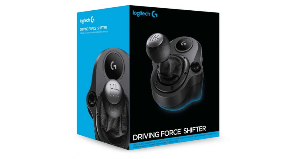 Logitech Driving Force G Series 6-Speed Gaming Gear Shifter, Compatible with G923/G29/G920 Racing Wheels, Steel & Leather Construction, Cable Connection, PS4/Xbox One/PC