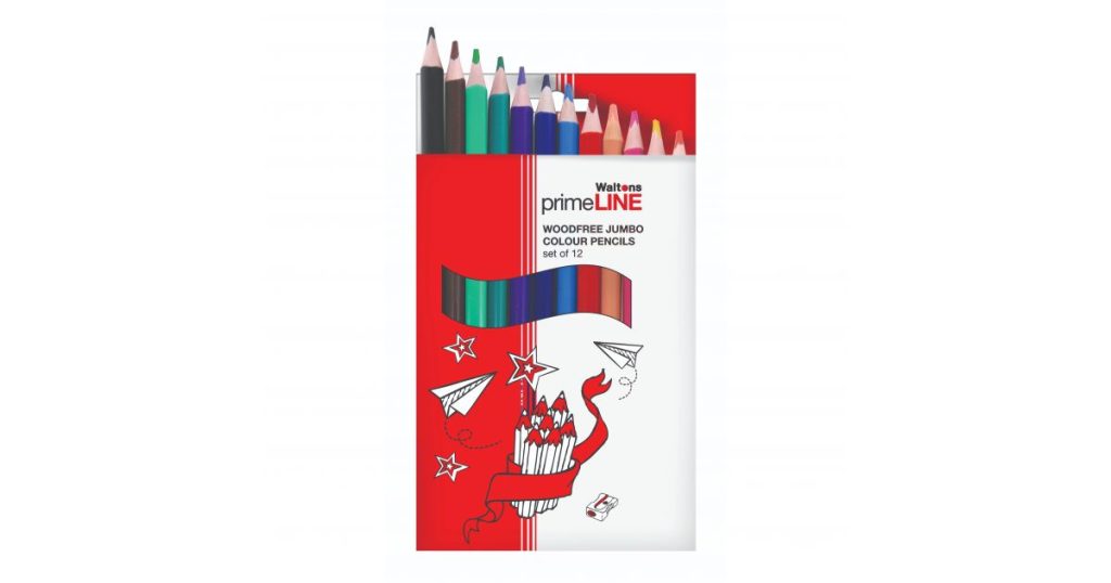 Primeline COLOUR PENCILS Jumbo Wood Free Set12*206524*