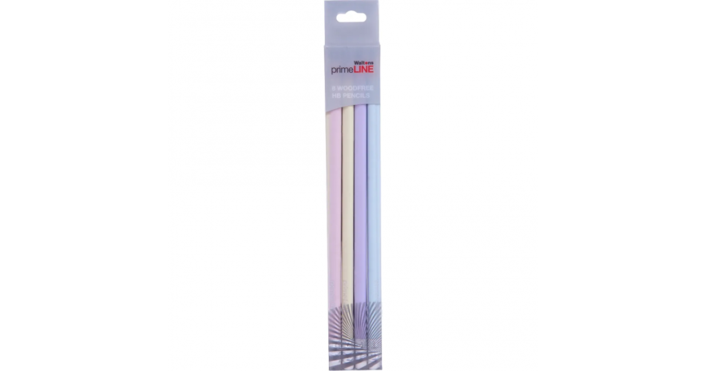 Primeline PENCIL HB Wood Free Triangular Pastel Pk8