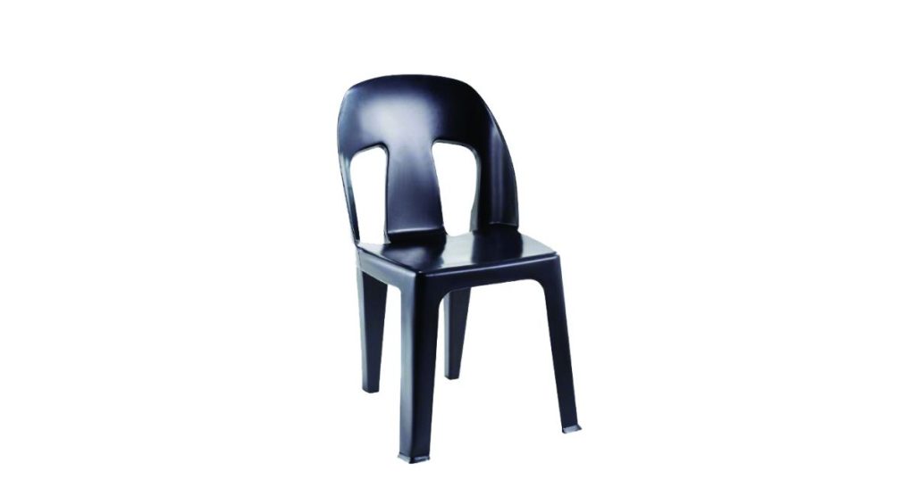 PSI Plastic Chair 2 Hole Heavy Duty 120kg - Black (546140)*19102*