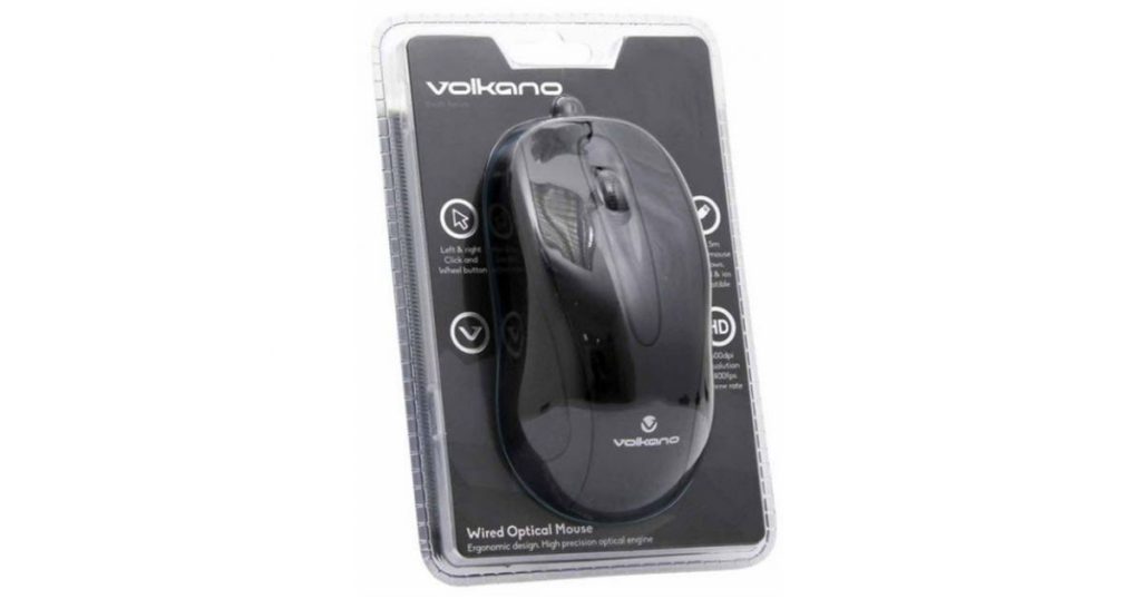 Volkano Earth Wired Mouse Black (VB-VS603A)*102026*